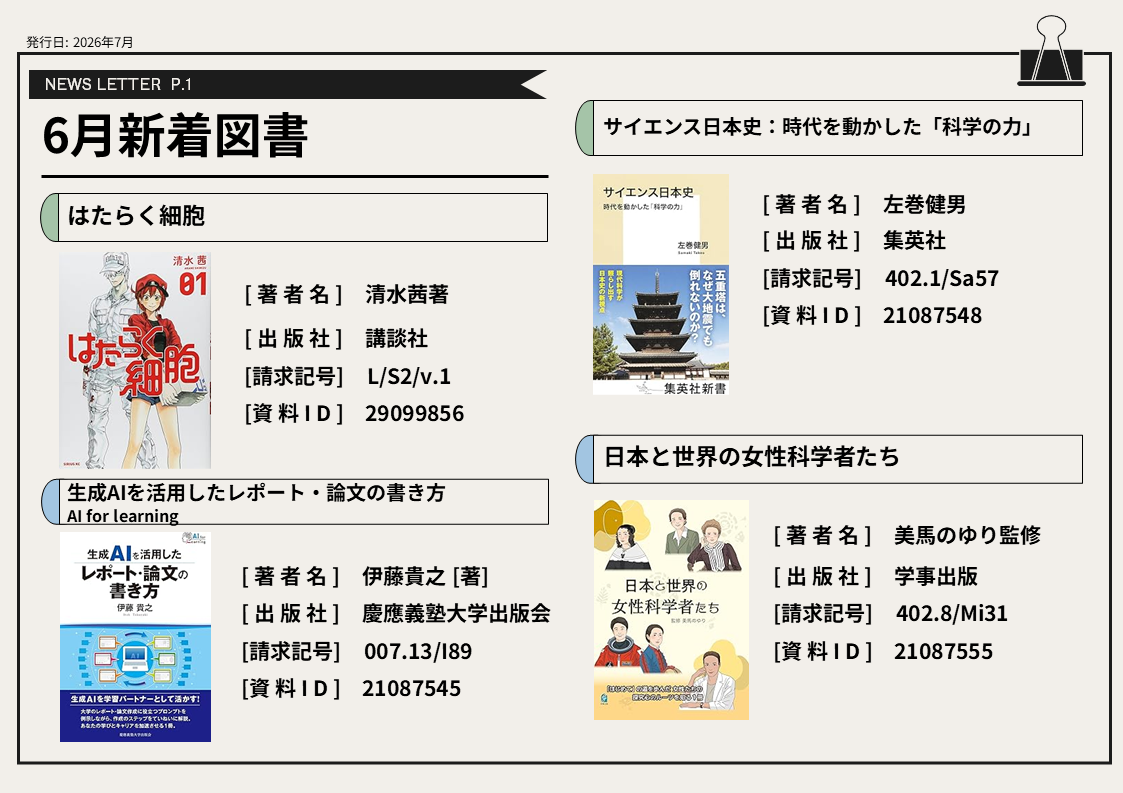 ６月の新着図書①