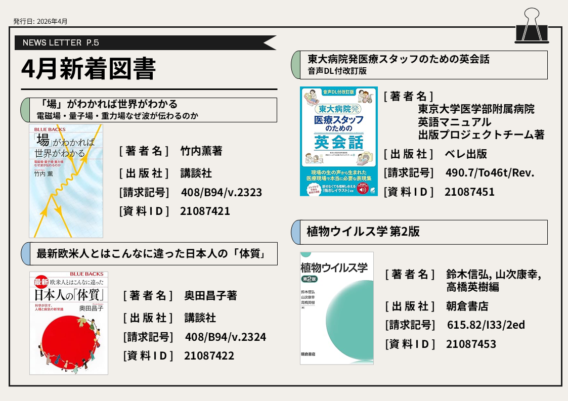 4月の新着図書⑤